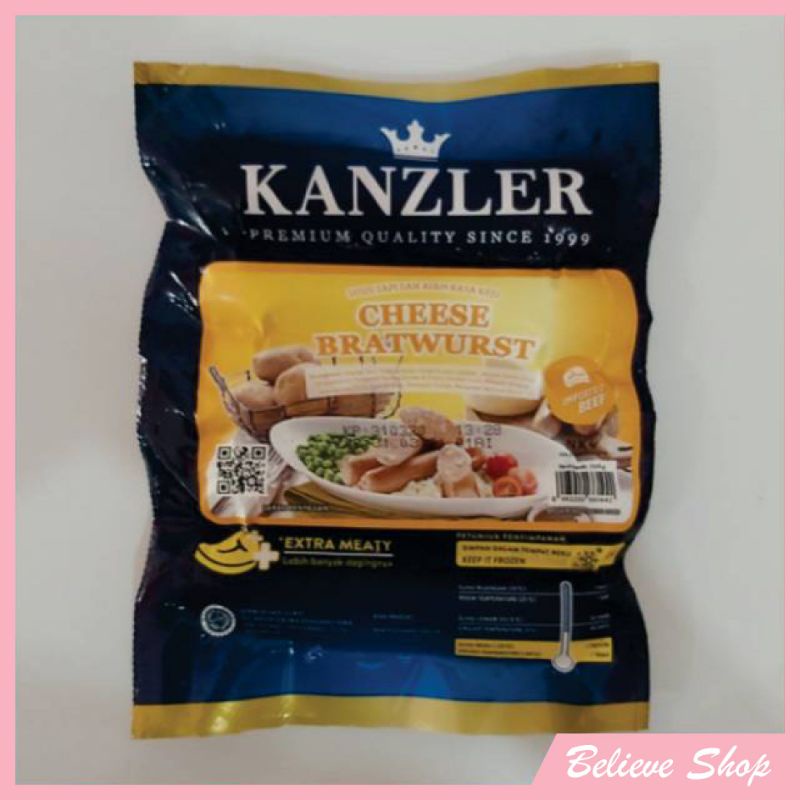 

Sosis Bratwurst Premium Keju Kanzler 360 gr