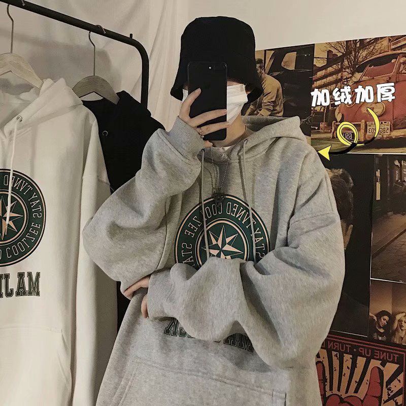 Hoodie MAJEECK BIGSIZE (S - 6XL) Jaket Jumper Fleece Streetwear Korean Harajuku Urban Style Jumbo Oversize Star Logo Staytuned