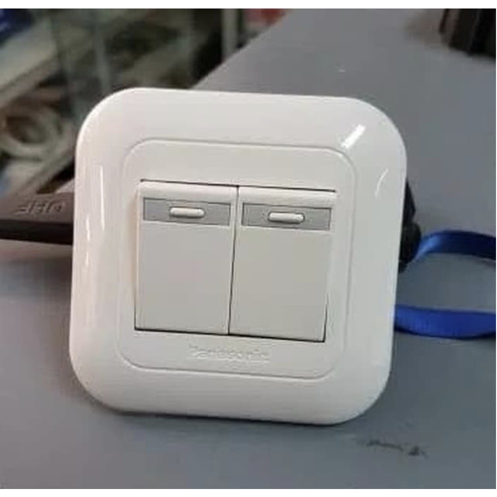Saklar sakelar seri double 2 tombol lampu IB panasonic tanam