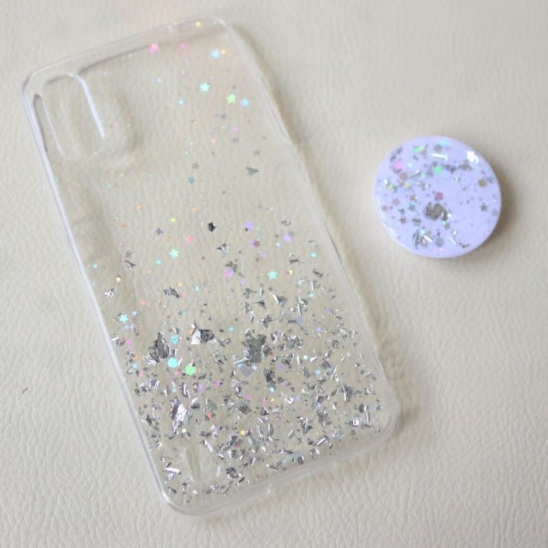 YKCS 0299 vivo V9 vivo Y85 V20 SE V20se case jelly casing HP glitter clear bening pink TPU