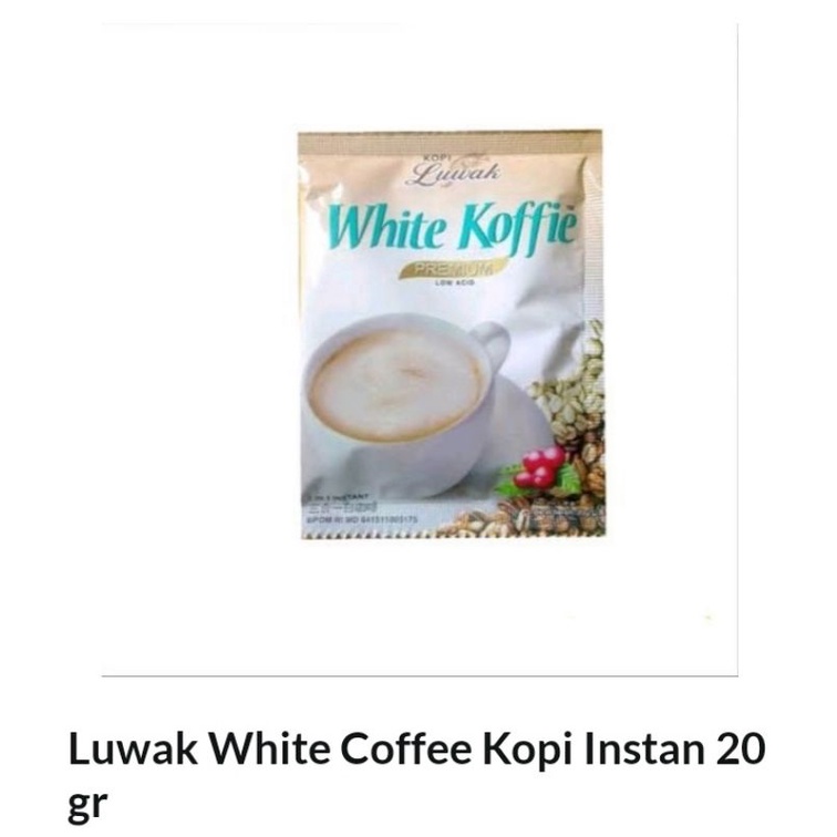 

Luwak White Coffee Kopi Instan