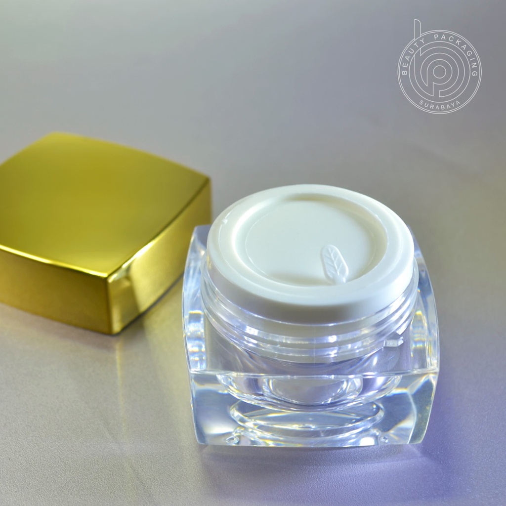 Pot Cream Acrylic 10gr Square