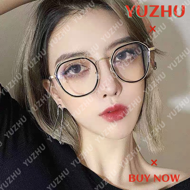 (YUZHU) COD Frame Kacamata Anti Radiasi Wanita Korean Fashion Kacamata Bulat Eyeglasses