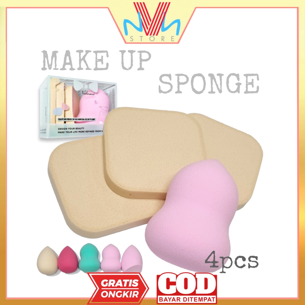 SPONS MAKE UP 4pcs - MAKE UP SPONGE - SPON BEDAK