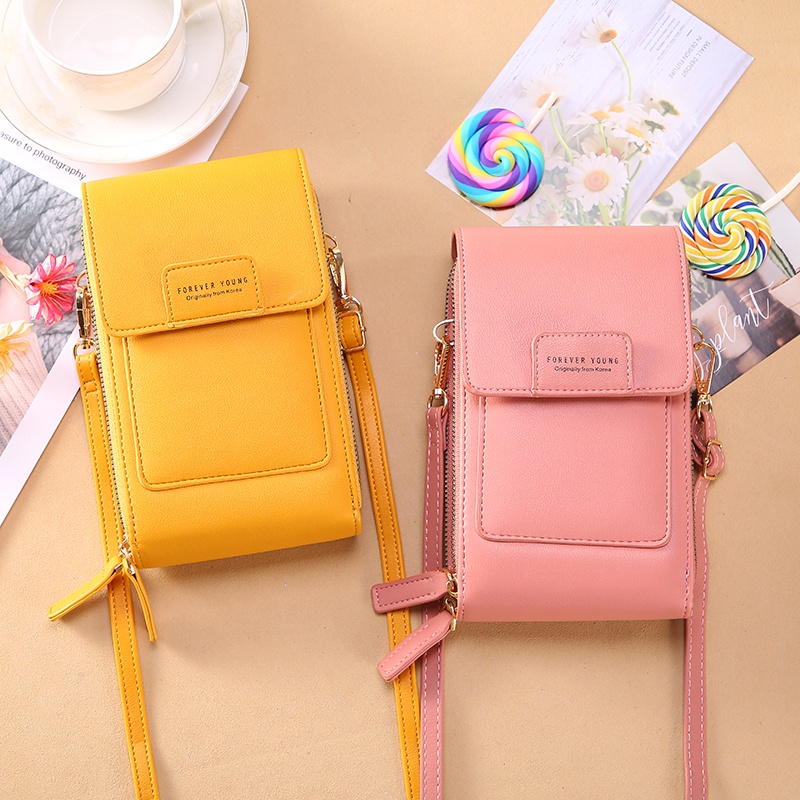 Tas Selempang Kulit Wanita Dompet Hp Touchscreen Multifungsi Tas Mini Cewek FY / ORI FOREVER YOUNG / Tas Bahu / 9065