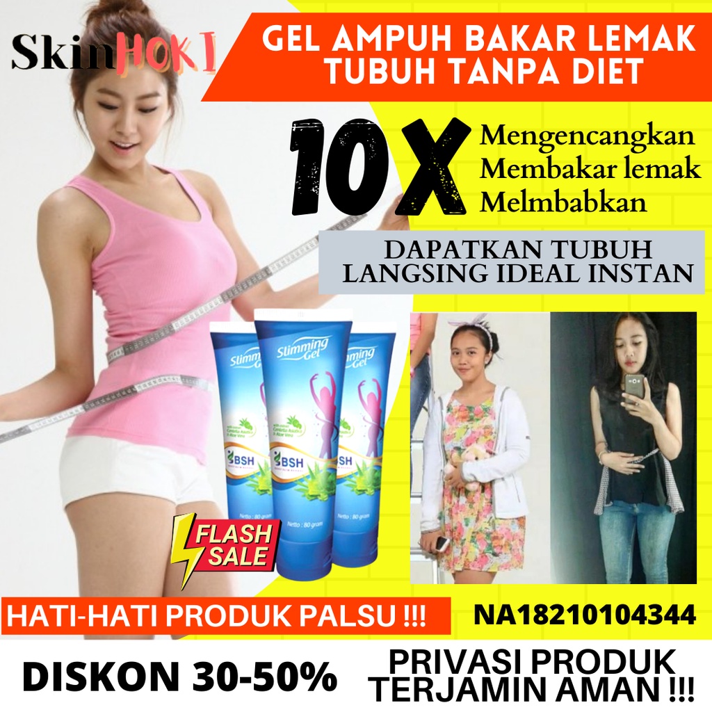 PEMBAKAR LEMAK PERUT BUNCIT CREAM PENGECIL PERUT BSH SLIMMING GEL 80gr PENURUN BERAT BADAN BPOM ORIGINAL