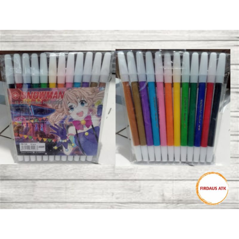 

Color Marker / Spidol Snowman Kecil 12 Warna