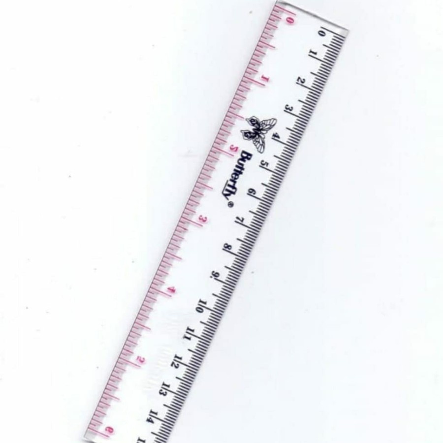 

Penggaris Plastik 15 Cm / Garisan Butterfly 15 Cm Plastik