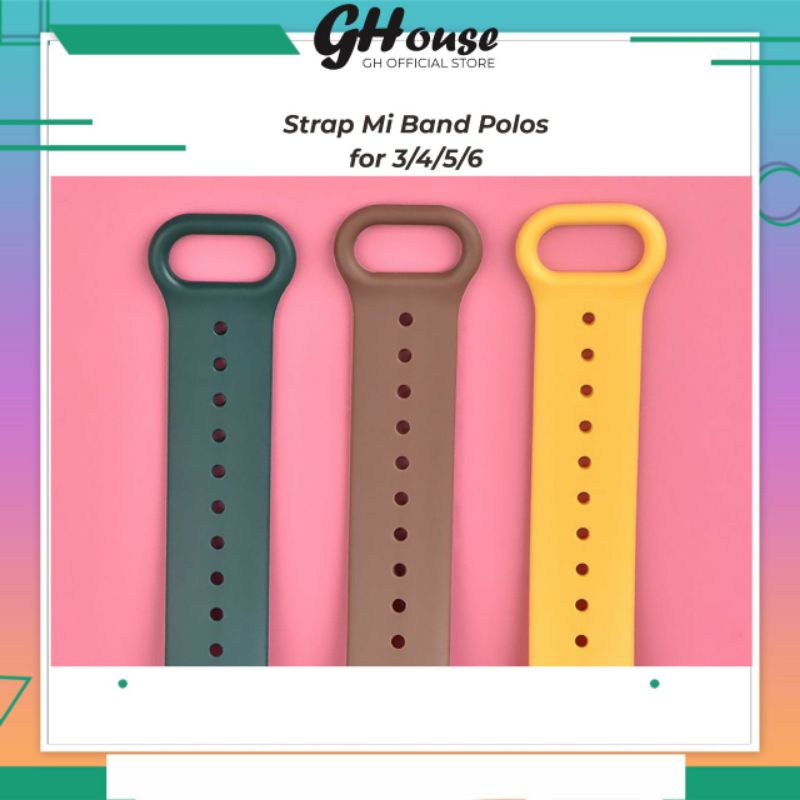 Strap Mi Band 3/4/5/6 Tali Pengganti Mi Band 3/4/5/6 Polos