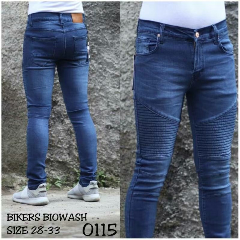 CELANA SOBEK JEANS PRIA RIPPED BIKER SKINY SLIM FIT STRECHT  / CELANA JEANS PRIA SKINY SOBEK PAHA