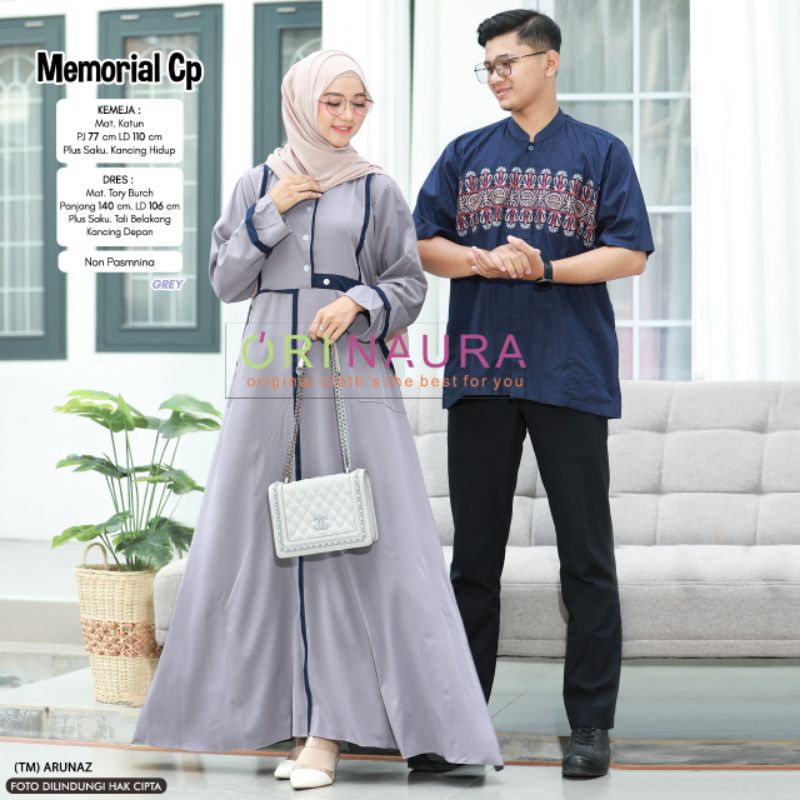 New Memorial Couple Gamis Couple Baju Couple Muslim By Ori Naura