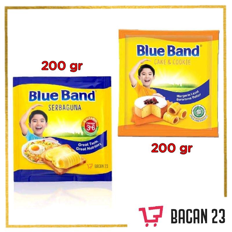 Blue Band 200gr ( Serbaguna - Cake Cookie ) / Mentega Blueband  / Bacan 23 - Bacan23