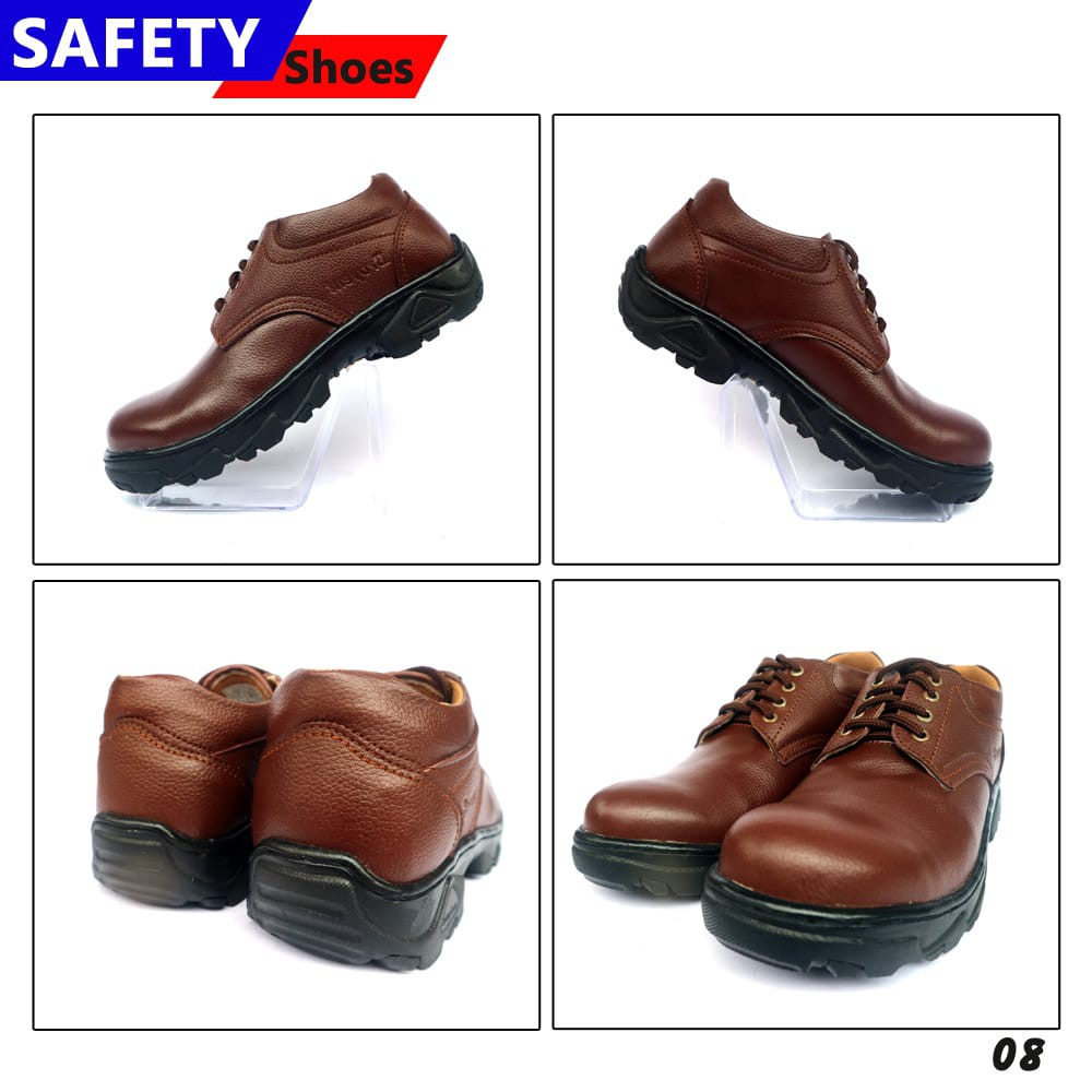 Sepatu Safety Pria Low Boots Kulit Sapi High Quality 08