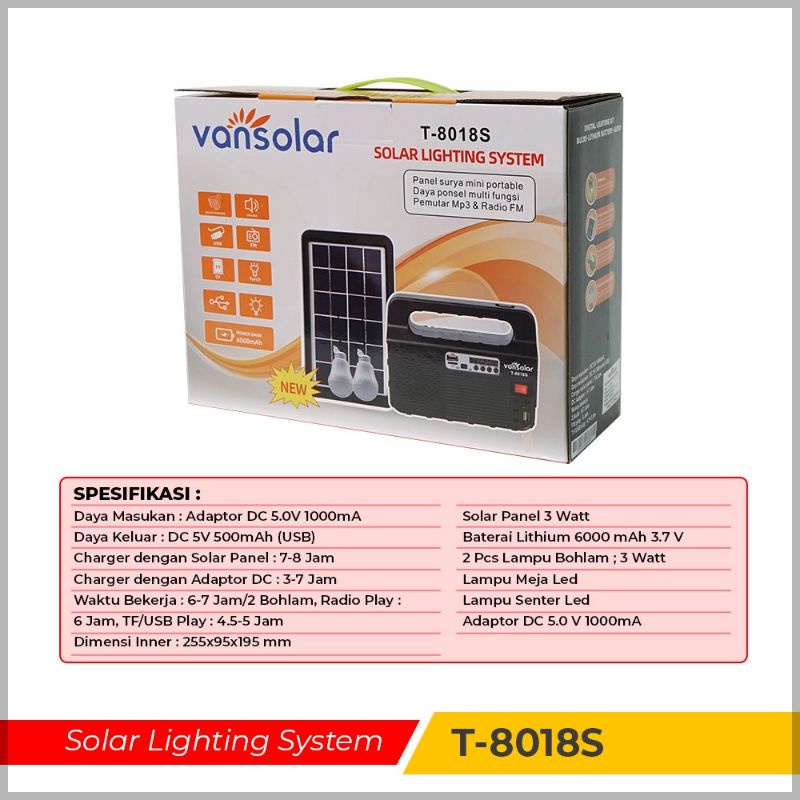 SOLAR LIGHTING SYSTEM ADVANCE T8018S