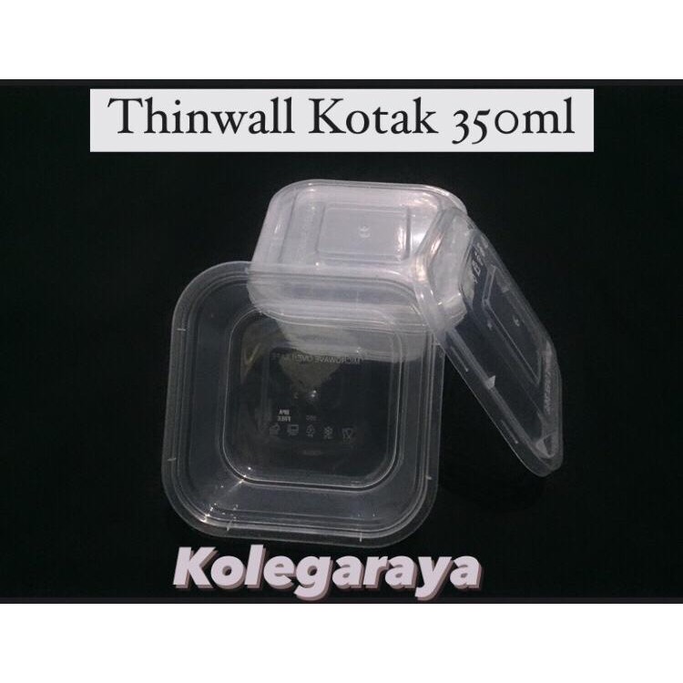 Kotak Makan Thinwall Plastik FoodGrade 350ML OTK350 Isi 25PCS Model Kotak