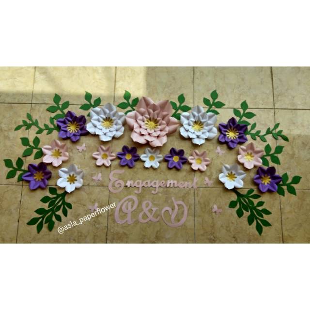 

READY STOK! Paper Flower / Bunga Kertas Premium Mengkilap Berglitter