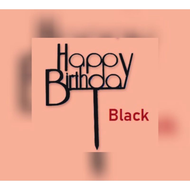 FerenHongXia Cake topper tulisan acrylic akrilik happy birthday