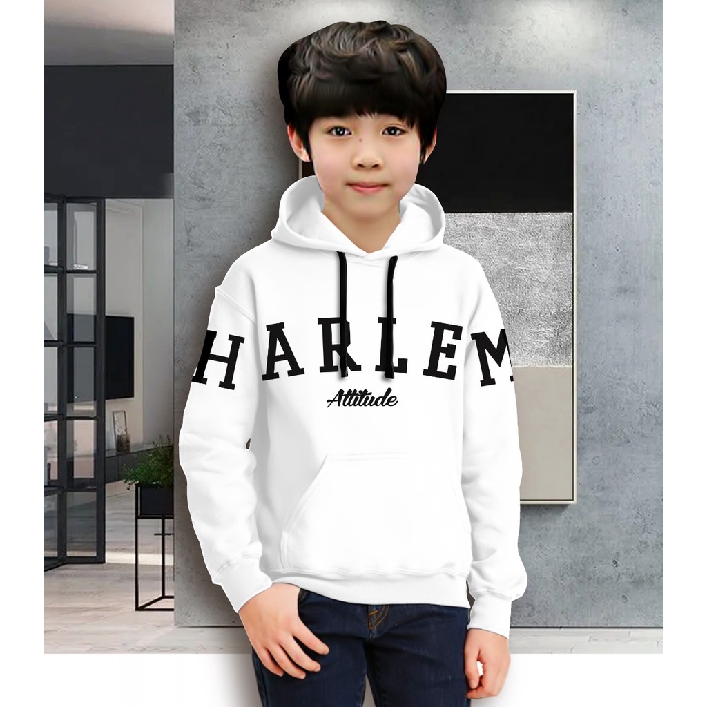 Hoodie Anak HARLEM Anak Gaming Bahan Fleece Tebal /Jaket Anak Laki Laki/Jaket Anak Terbaru/4-11 TAHUN(FLAVA_STORE)