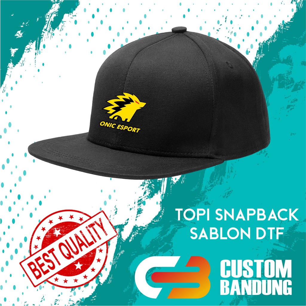 Topi Snapback ONIC ESPORT Pria Wanita Topi Cap Bisa Tulis Nama Bisa COD Original High Premium Quality