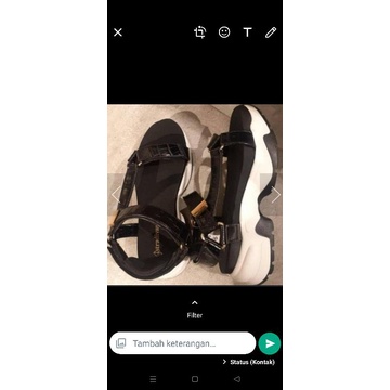 ##SOLD BY WA## preloved platform stradivarius shoes / sporty sandal /sepatu snakers