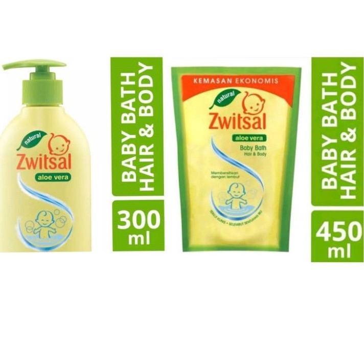 Zwitsal Baby Bath Hair &amp; Body AloeVera - Zwitsal Sabun Shampoo Bayi - Shampo Sabun 2in1