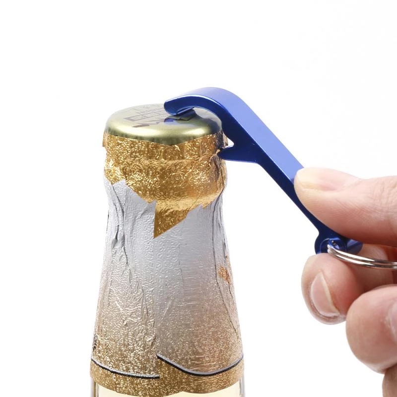 [Aluminum Alloy Keychain 4 in 1 Bottle Opener] [Beverage Beer Can Opener] [Party Household Portable Beer Opener with Key Ring]