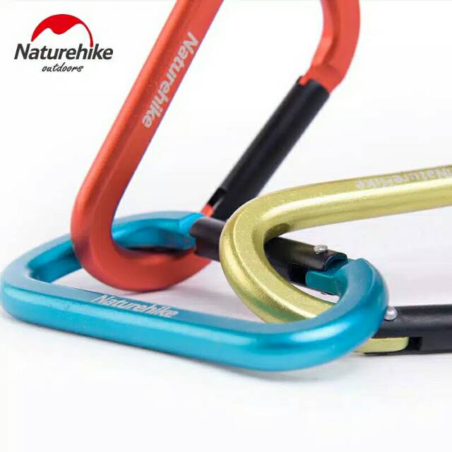 Carabiner Naturehike NH15A001-H type D flat quickdraw 8cm hook clip