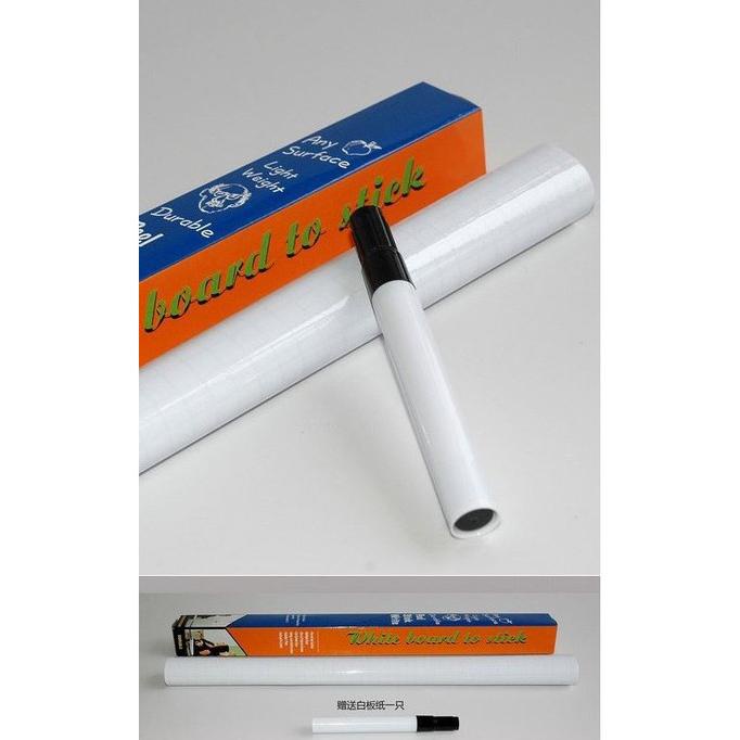 

2M Vinyl Whiteboard Papan Tulis Stiker Dinding Tempel free Spidol - Whiteboard