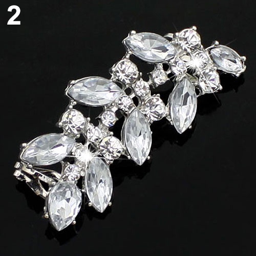 Hu Hu Hu Hu Hu Alat Bantu Pasang Kacamata♡ Anting Klip Bentuk Daun Aksen Kristal Berlian Imitasi Gaya Punk Untuk Wanita Charms