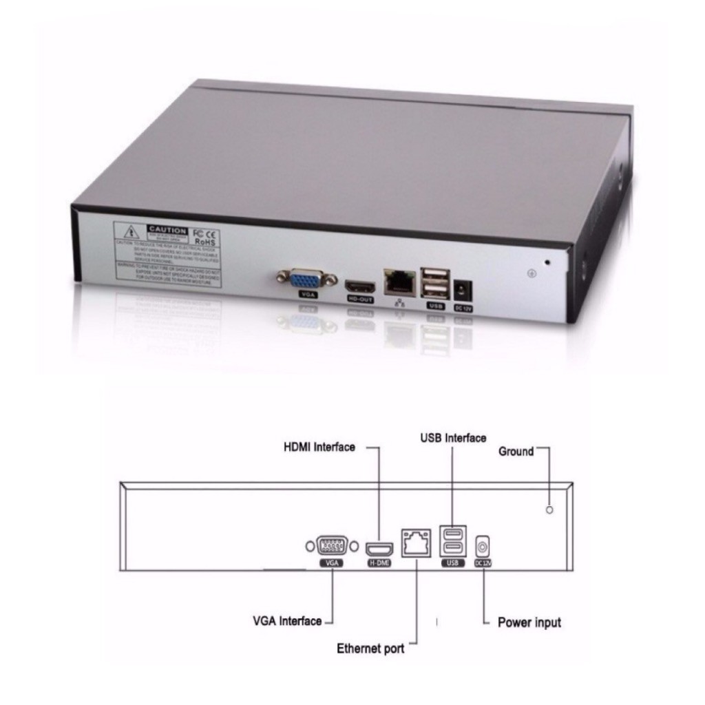 NVR 9CH / 9 Channel - XMeye. ONVIF, P2P,  HD 4K / 8MP