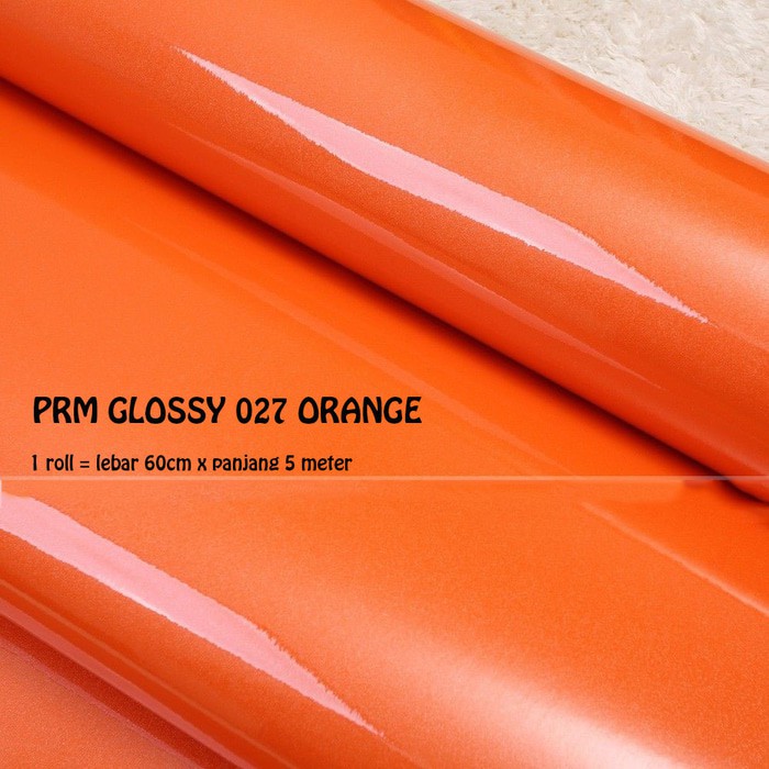 [GD] WALLPAPER PREMIUM GLOSSY 027 ORANGE UK 60CMX5M STICKER KITCHEN SET STIKER POLOS MEJA LEMARI