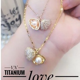 TiTanium kalung wanita QA40