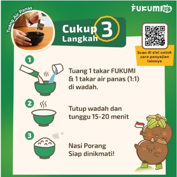 FUKUMI Beras Porang Box Sachet - Shirataki/Konjac Rice beras diet / beras rendah kalori 7 sachet