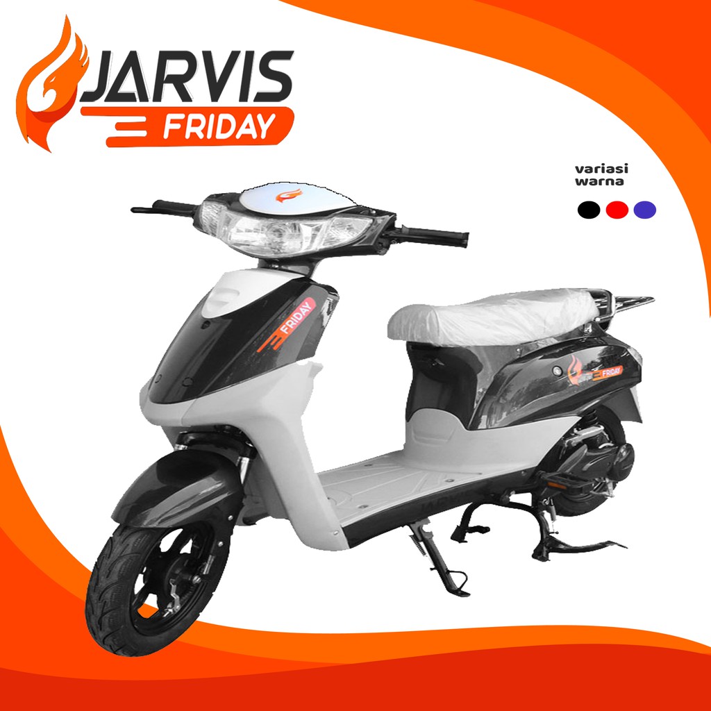  Jarvis  Friday Sepeda  Listrik  Hitam Gratis Helm Shopee 