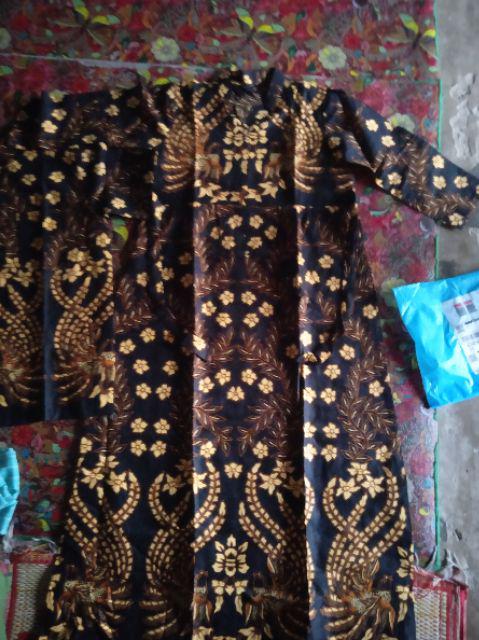 Ms Gamis Batik Sriwedari Maxi Super Jumbo Xxxxl Ld 128cm Bumil/busui Katun Sogan