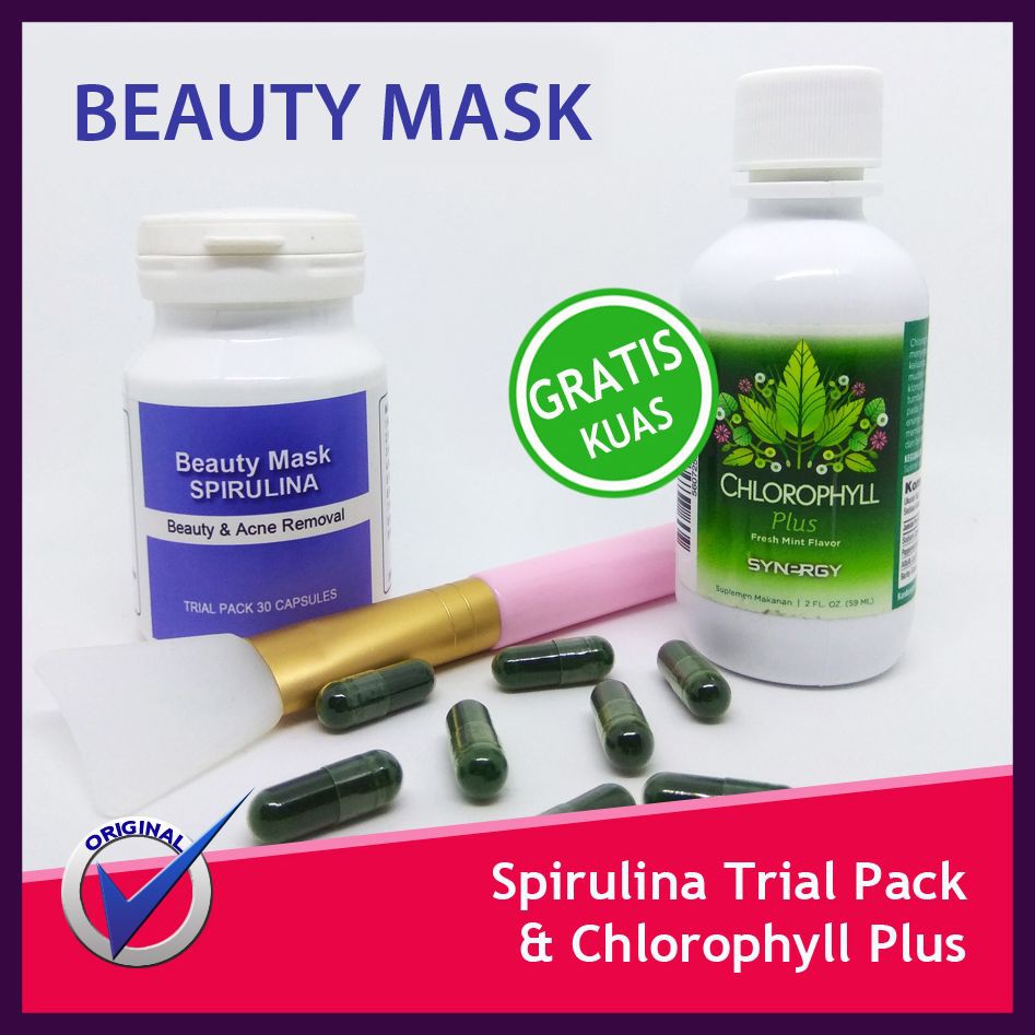 AMPUH Pengganti Krim Pemutih Wajah Dengan Masker Spirulina Original