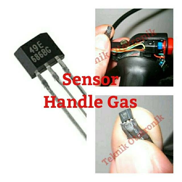 Sensor Handle gas Sepeda listrik 49e hall sensor original