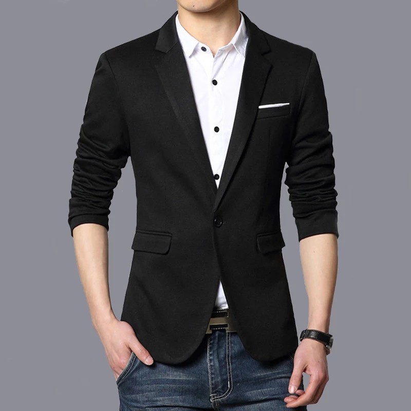 BLAZER PRIA SLIMFIT SMART CASUAL SUPER BLACK STYLISH FIT TWIST PREMIUM