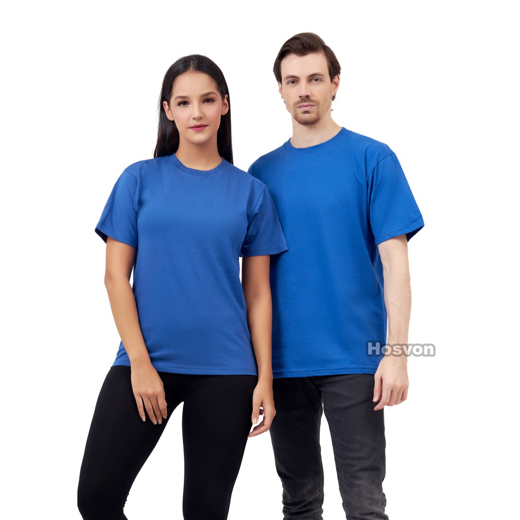 BIRU BENHUR Cotton Combed Lengan Pendek (PRIA &amp; WANITA)