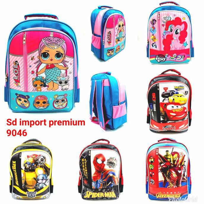 ransel SD import premium isabel bumble bee spiderman cars avengers