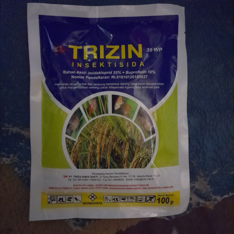 INSEKTISIDA TRIZIN 35WP 100Gr Bahan aktif  : Imidakloprid 25%+Buprofezin 10%