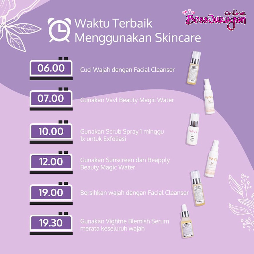 (BOSS) VAVL Beauty Series - Beauty Water | Blemish Serum | Sunscreen | Blemish Facial Clenser