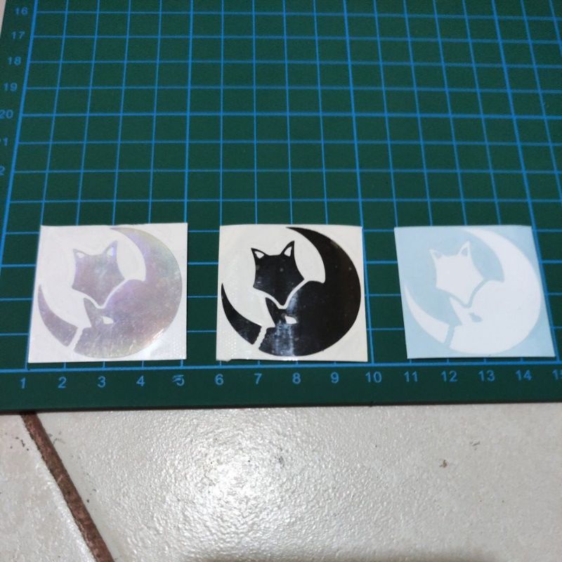 stiker logo whitefox cutting stiker motor