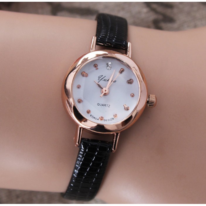 #42 Jam Tangan Wanita Yuhao 02 Women Fashion Leather Wrist Watch Watches