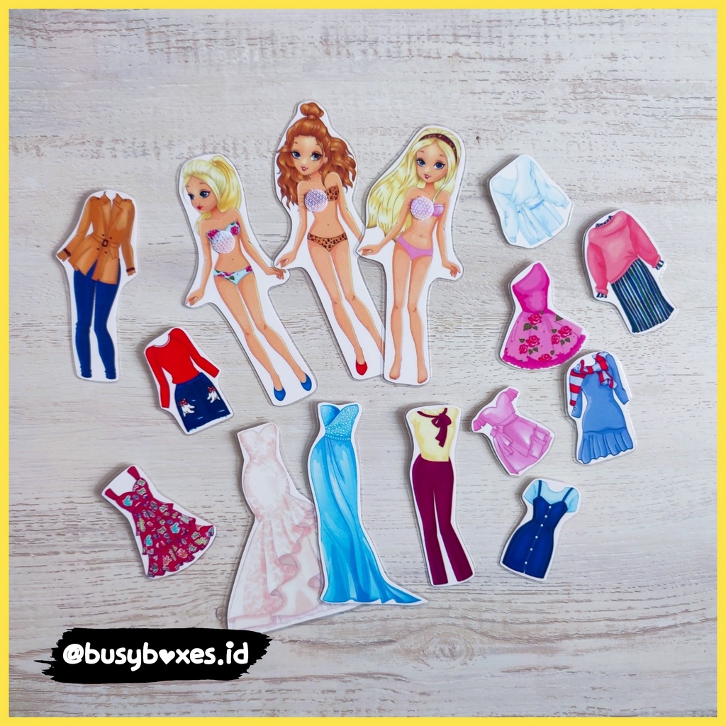 [busyboxes.id] Busy Page Paper Doll / Bongkar Pasang / Mainan BP