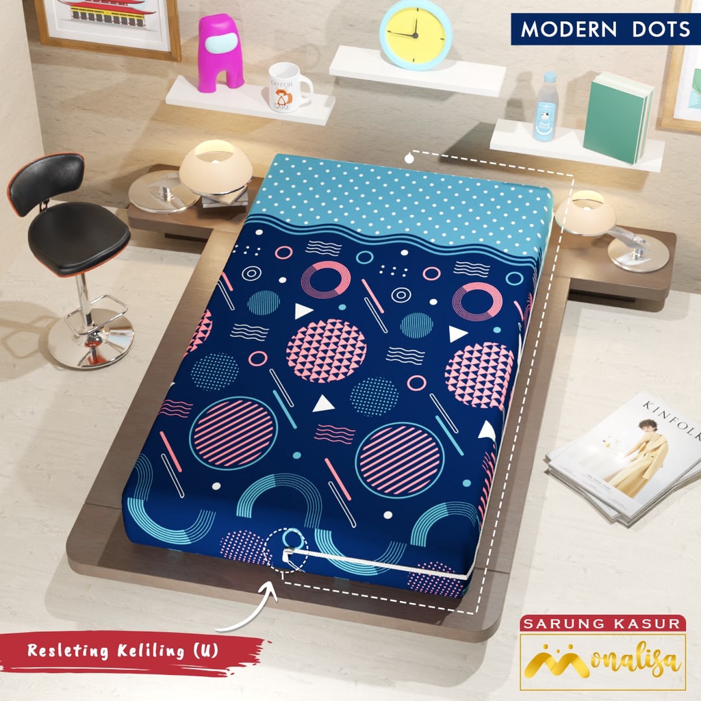 Monalisa Premium Sarung kasur Uk 90/100/120 T 15/20 - Modern Dots