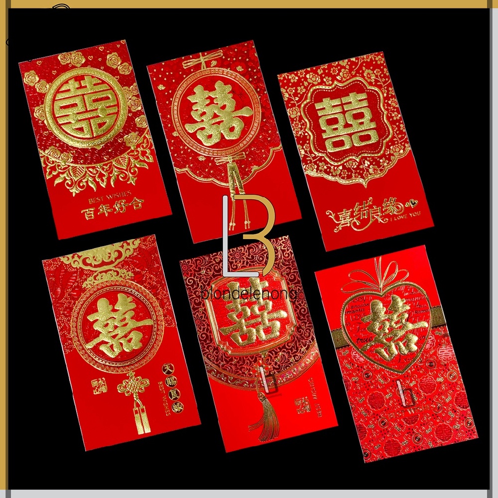 Amplop Kertas Angpao Angpau Ampau Ampao Hongbao Hongbau Uang Susu Hadiah Kado Lamaran Hantaran Ketuk Ketok Pintu Sangjit Wedding Pernikahan Nikah Shuangxi Suangsi Emas Gold Merah Hoki Rejeki Ukuran Size Besar Jumbo Panjang XL XXL Isi 1 Pak Pack Dos Murah