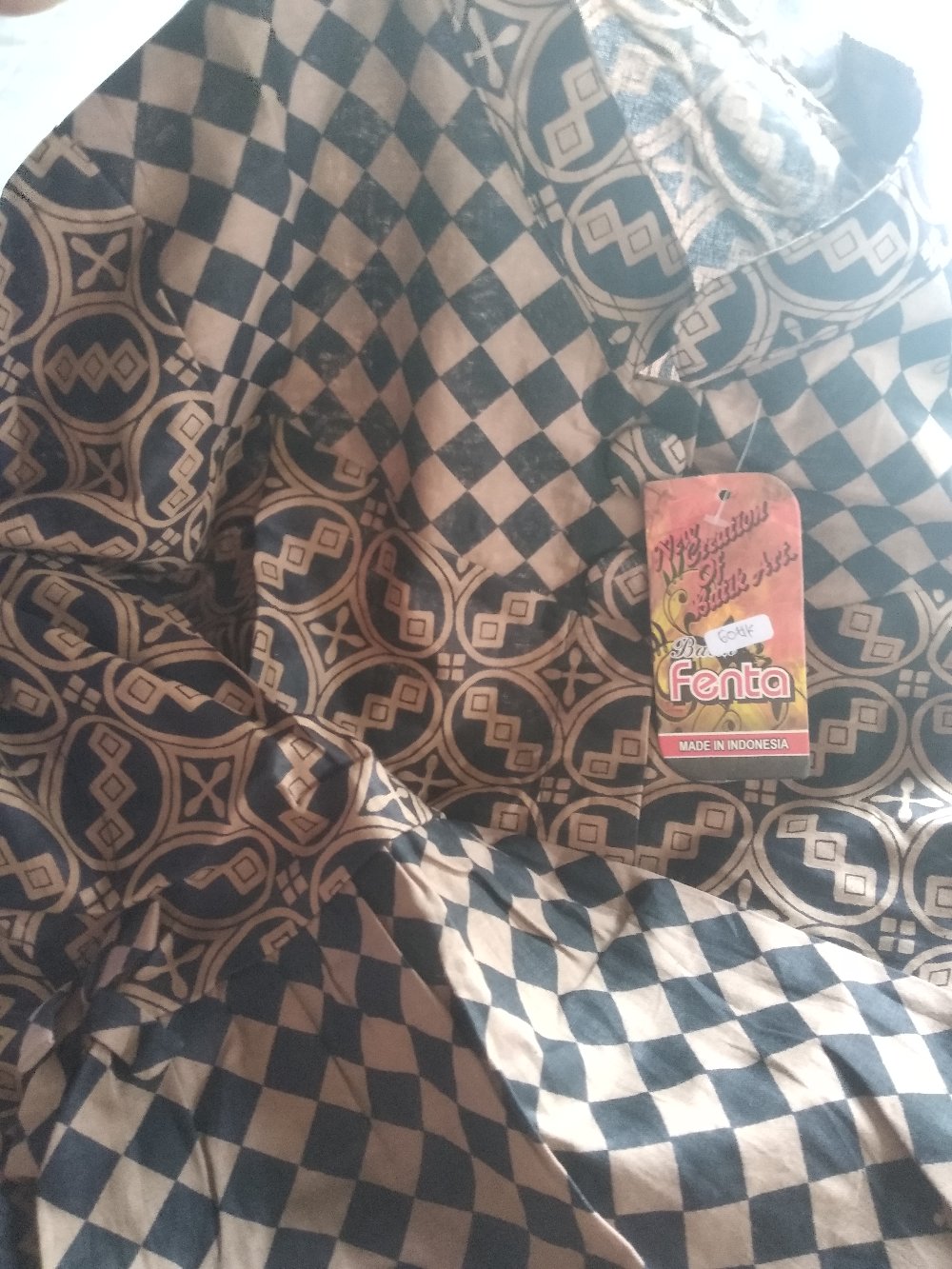 Blus Lonceng Lawasan Mono Coklat Kombi Baju Batik Kantoran Wanita Formal Kondangan Katun Premium