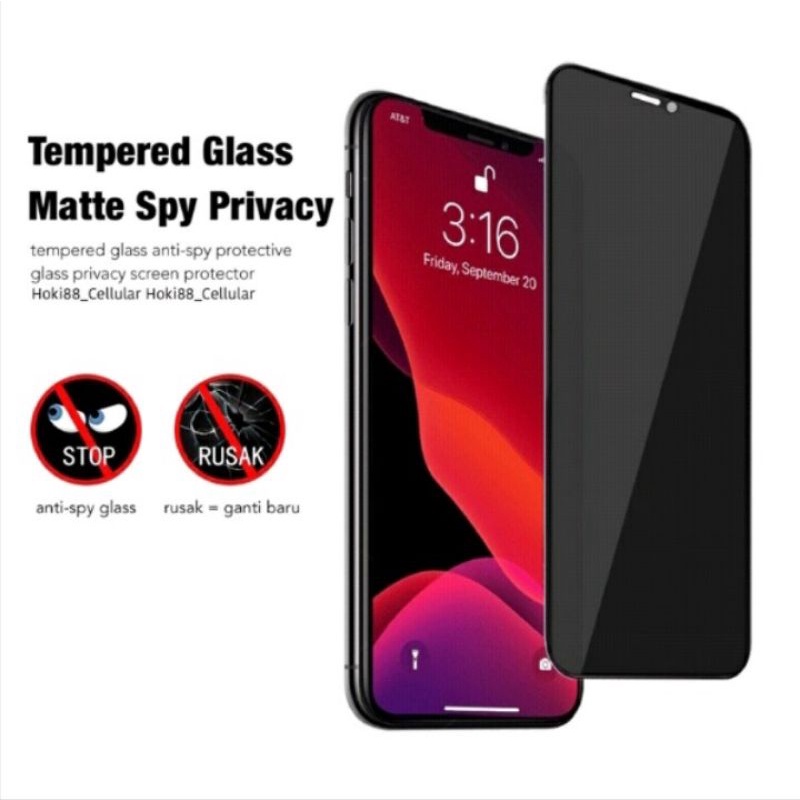 Tempered Glass Full Matte Spy Premium Xiomi Poco c3 | Poco F3 | Poco M3 | Poco X3 | Poco F4pro anti 