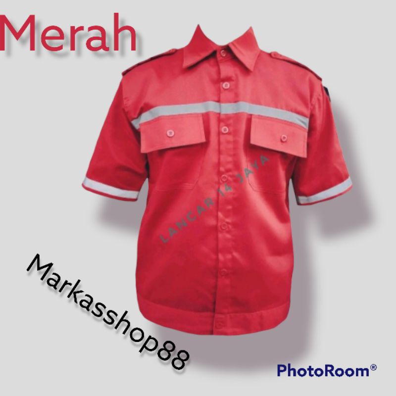 kemeja lapangan / kemeja kerja / wearpak / atasan / kerja / kemeja lapangan tangan pendek